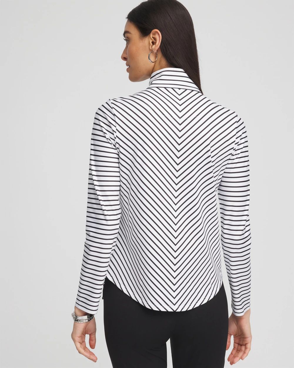 【Raucohouse】Shade collared stripe long sleeve Raucohouse】Shade collared stripe long sleeve Shade collared